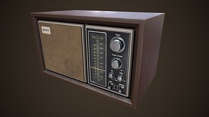 3D Old vintage Radio