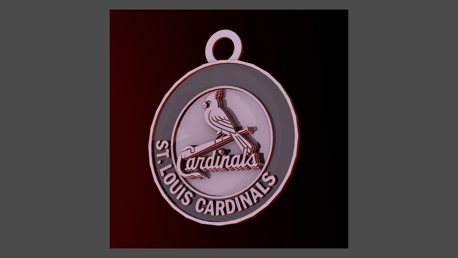 St Louis Cardinals Logo Keychan Shield Printable And Renderable 3D ...