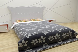 3D bedroom group lady