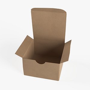 3D cardboard box model