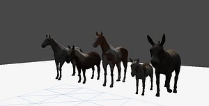horse pack 3d model