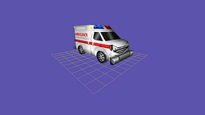 3D Low Poly Ambulance model