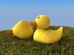 rubber duck cartoon grass max