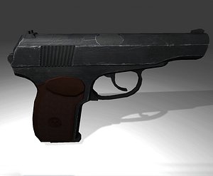 3d model makarov pistol 9x18mm