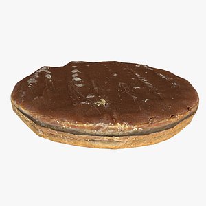3d digestive biscuit model