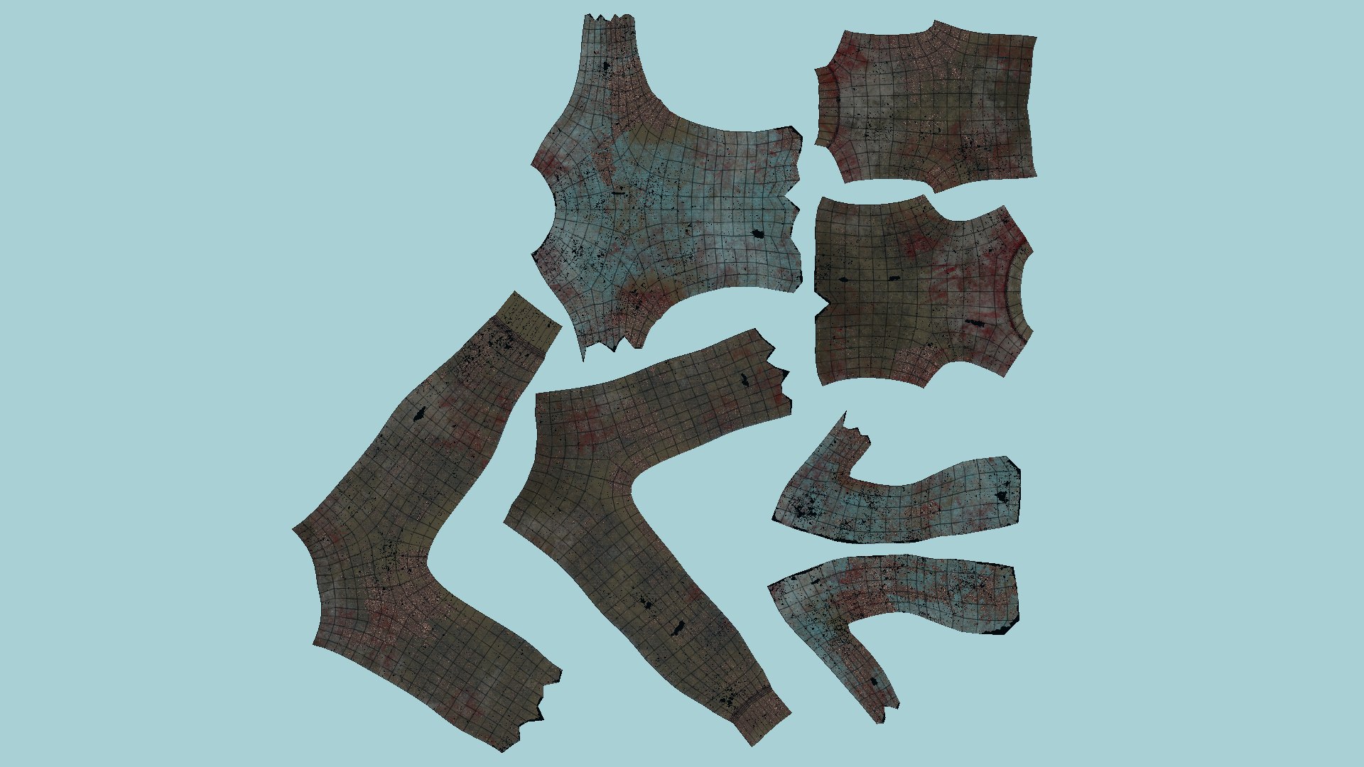 Zombie Clothing Color 02 - Undead Character Design 3D - TurboSquid 1858672