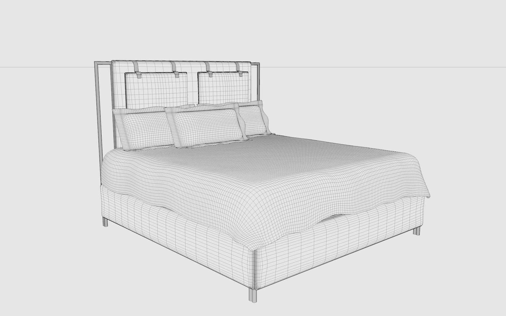 Free Bed 01 3D TurboSquid 2089167