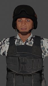 Soldier 05 Man Low-poly 3D Ready for games