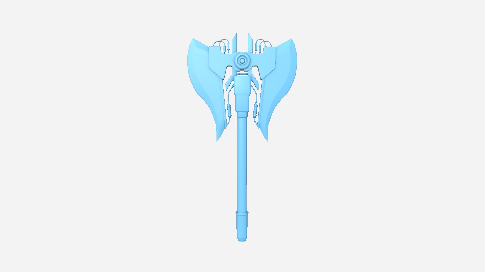 3D SciFi War Axe B02 White Blue - Sci Fi Weapon Design - TurboSquid 1979383