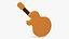 3D Guitar Emoji model