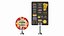 Menu number sign display stand set