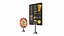 Menu number sign display stand set