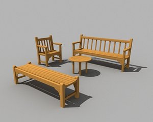 outdoor patio furniture teak 3ds