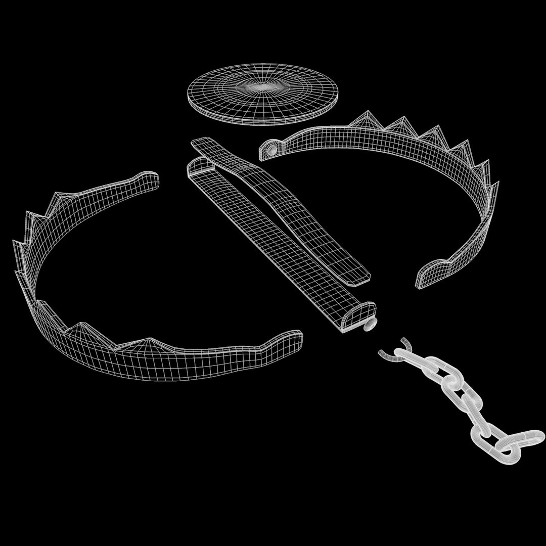 Rusty Bear Trap 3d 3ds