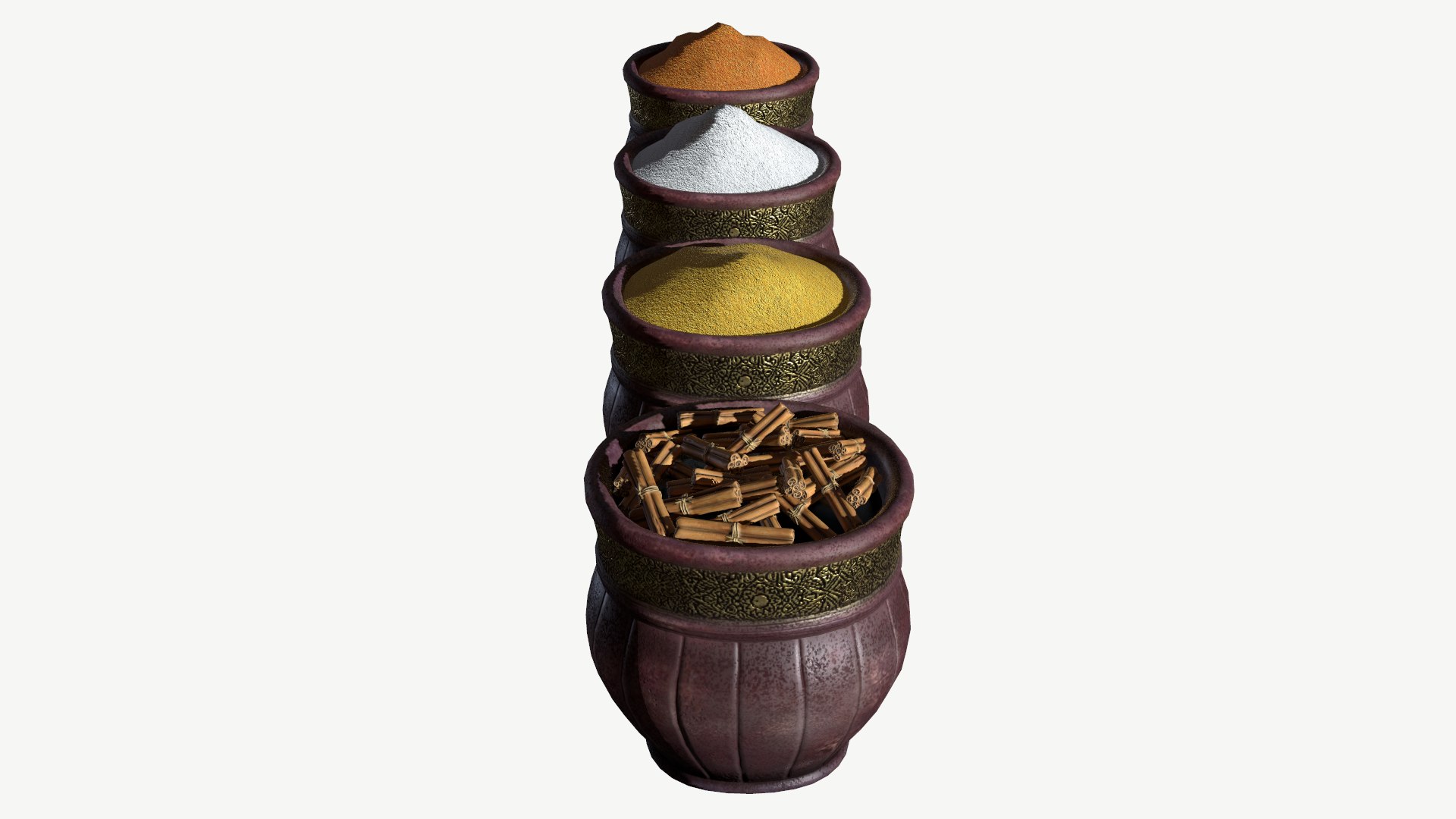 3D spice pots bazaar https://p.turbosquid.com/ts-thumb/SW/U3mB2v/1Q/3/png/1616896367/1920x1080/fit_q87/4ff04e9b3bd5a8d3261bd4bcbed90a4bd8b0da10/3.jpg