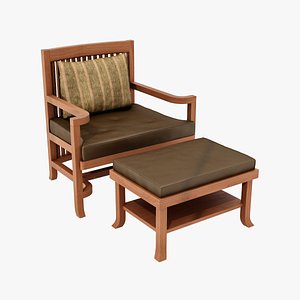 max frank lloyd spindle chair ottoman