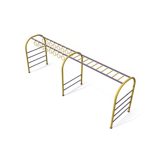 3D sports track equipment parkour model