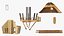 Wooden Playground Constructions Collection 3D model