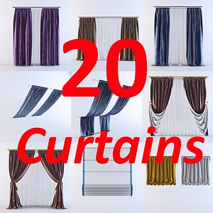 3d model curtains vol 01