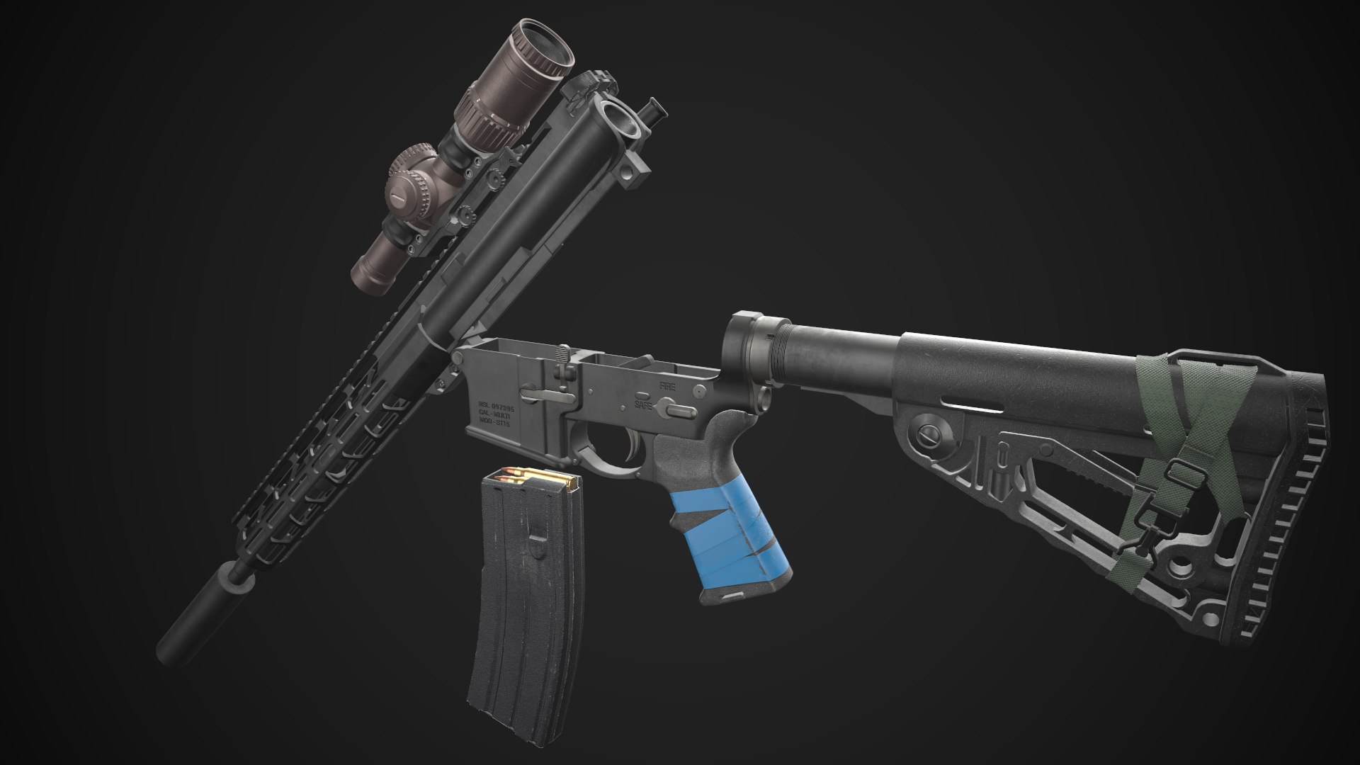 3D Ready Ar-15 Rifle - TurboSquid 1703935