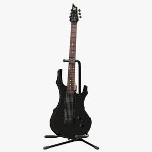 3D ESP LTD F Black Electric Guitar PBR