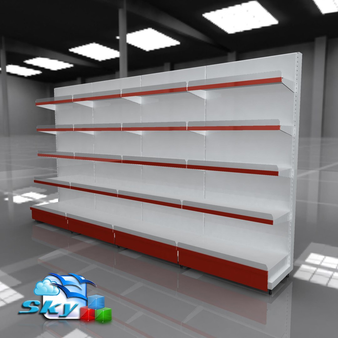 3d Product Wall Racks Model