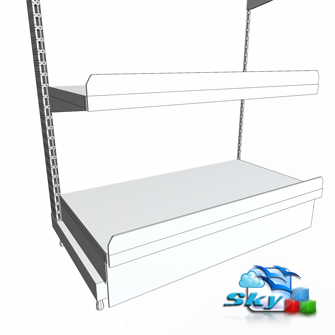 3d Product Wall Racks Model