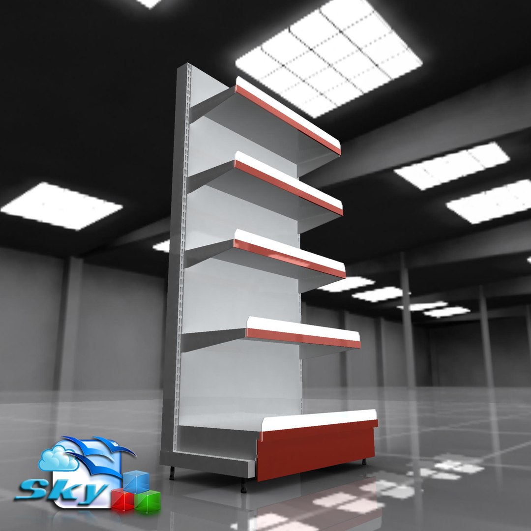 3d Product Wall Racks Model