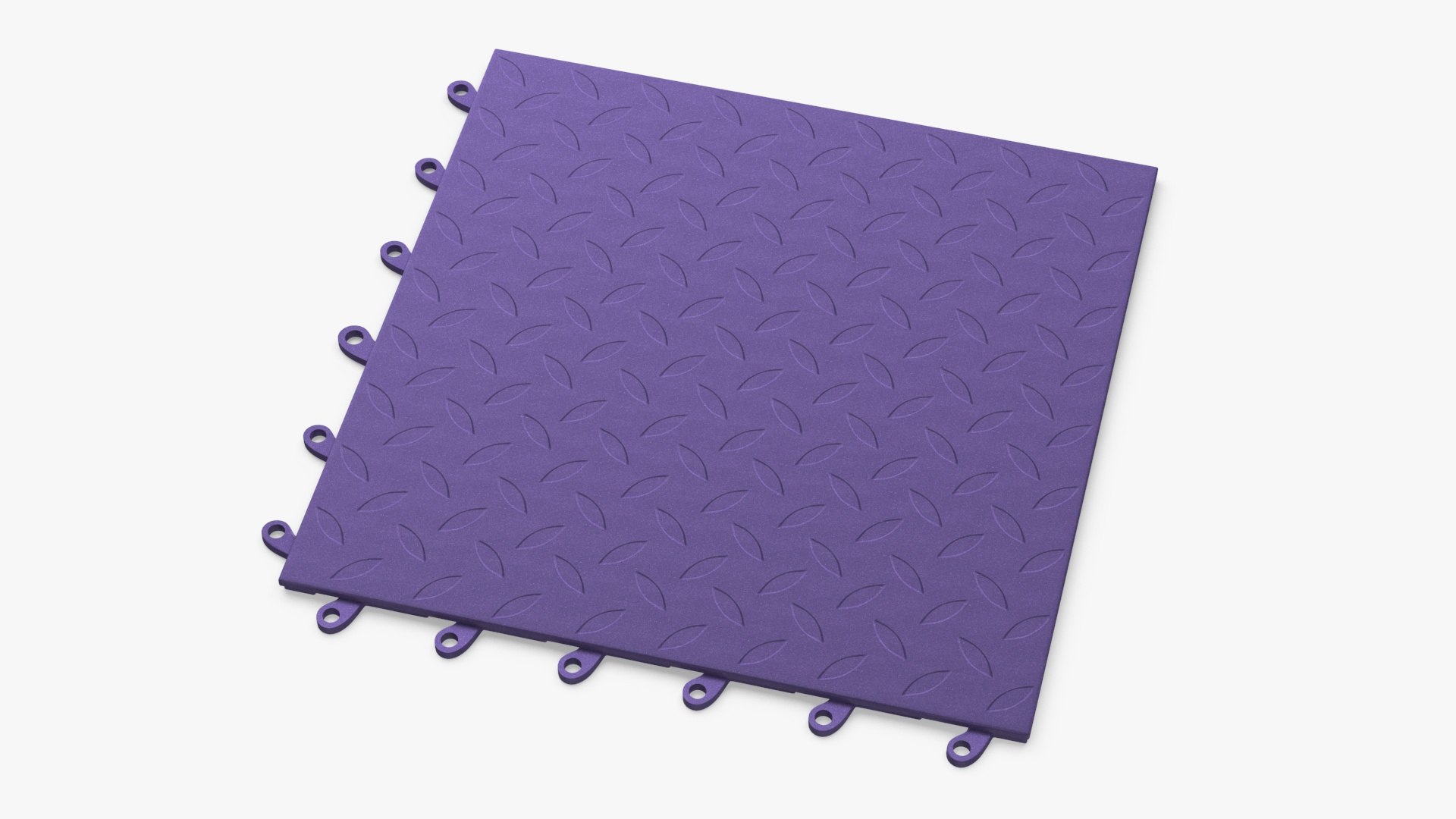 Connectable Floor Mat Tile Blue 3D model preview
