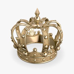 gold crown 3d obj