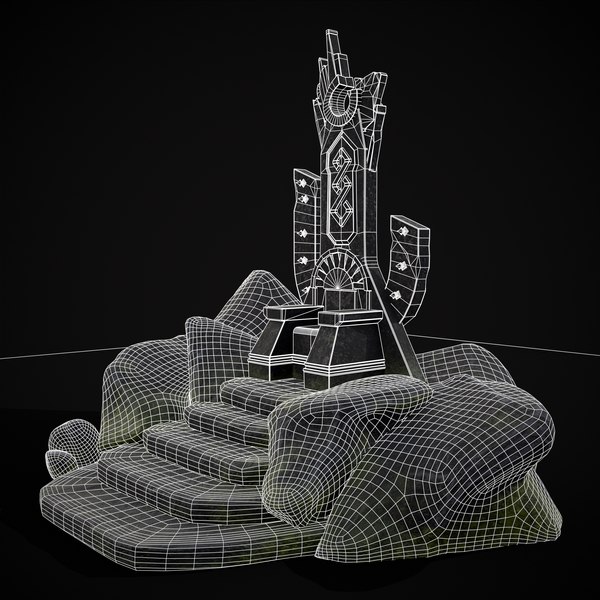 modelo 3d Antiguo trono de piedra medieval - TurboSquid 2010606