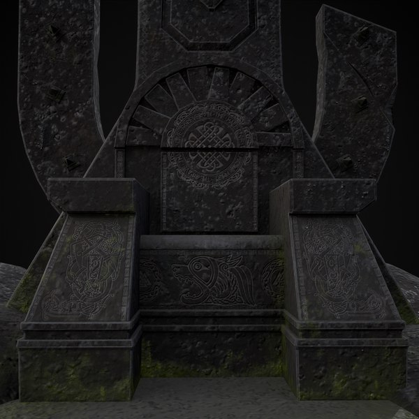 modelo 3d Antiguo trono de piedra medieval - TurboSquid 2010606