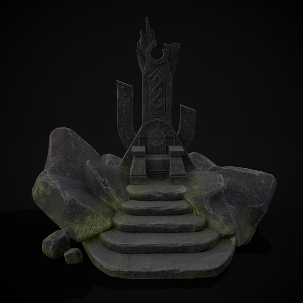 modelo 3d Antiguo trono de piedra medieval - TurboSquid 2010606