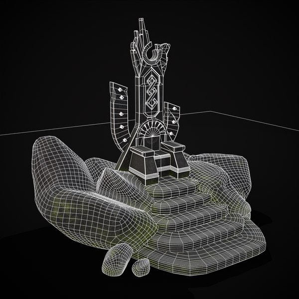 modelo 3d Antiguo trono de piedra medieval - TurboSquid 2010606