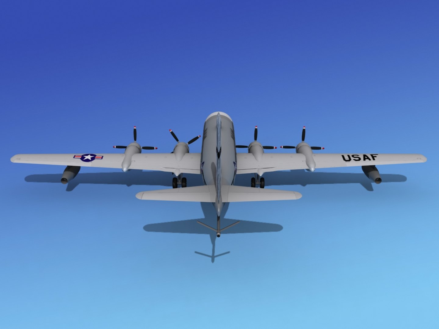 Propellers Tanker Kc-97 Air 3d Model