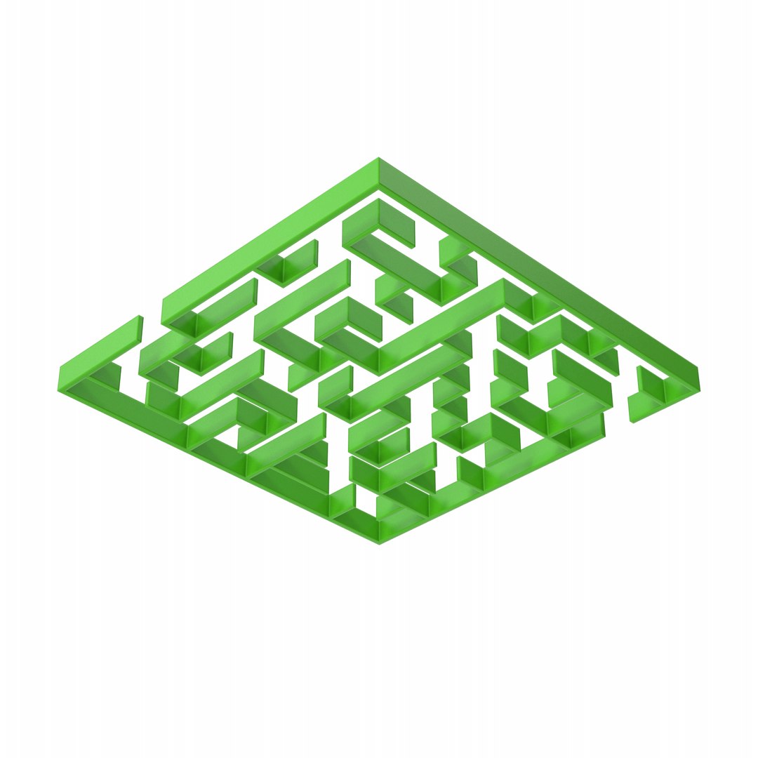 3D Green Maze Model - TurboSquid 2209941