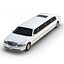 c4d stretch car limousine white