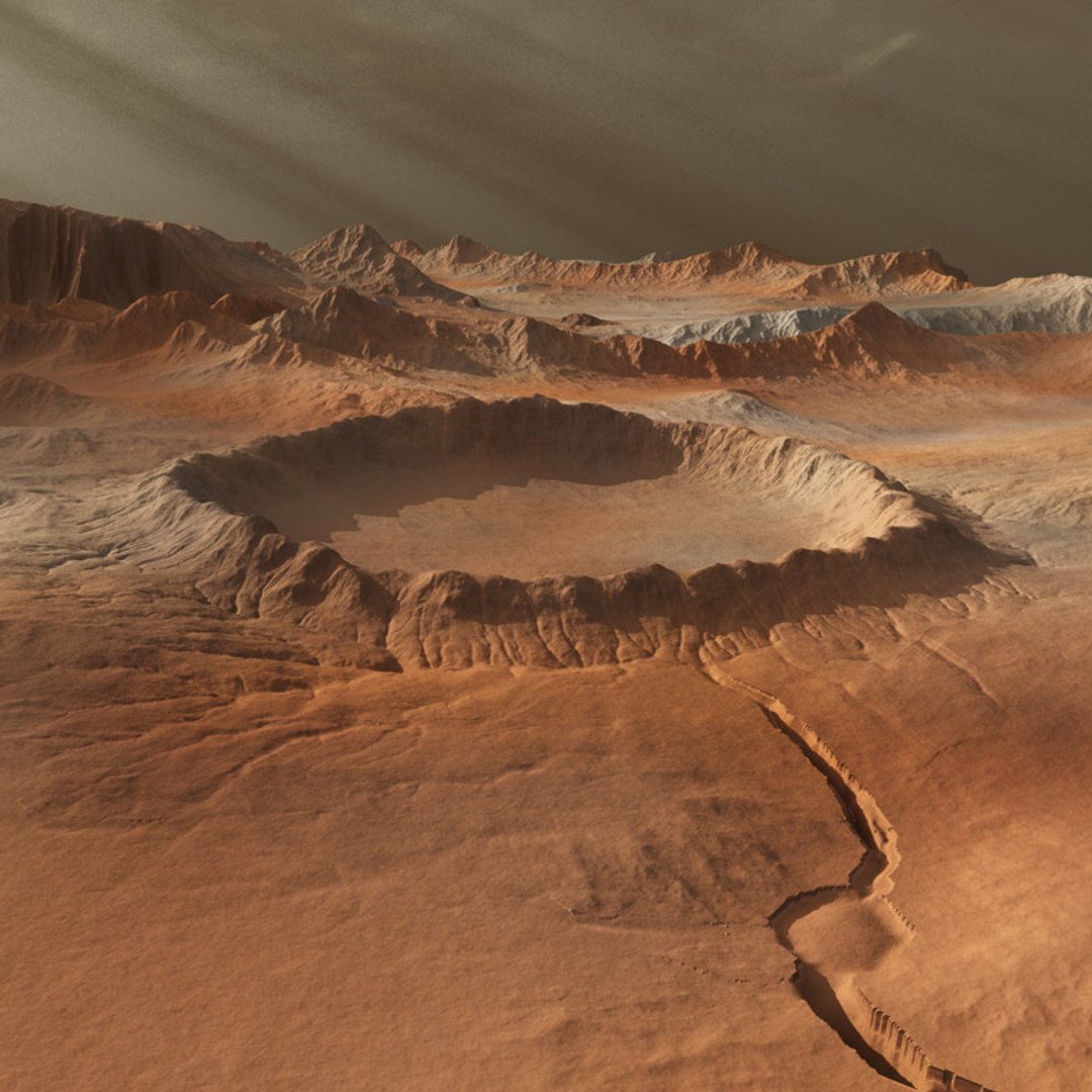 Mars Landscape 3d Vue