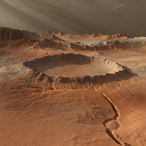 mars landscape 3d vue