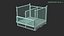 Collapsible Mesh Metal Pallet Cage 3D model