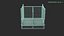 Collapsible Mesh Metal Pallet Cage 3D model