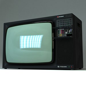 1990s Mitsubisthi CRT television set