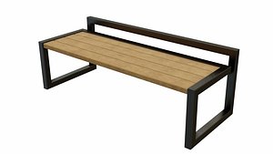 3D bench seat furnishing model