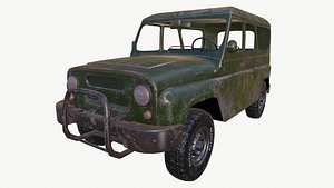 russian uaz-469 vehicle 3d model