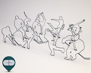 3d model of silhouette people