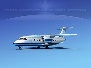 3d airlines 328jet jet aircraft model