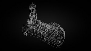 Low Poly Valencia Cathedral Catedral de Valencia- Spain