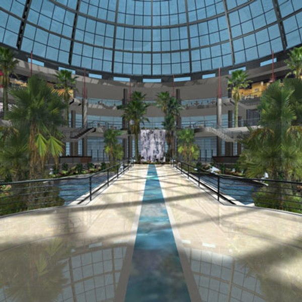 3d atrium hall store