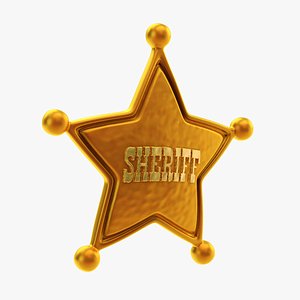 3D model sheriff woody star