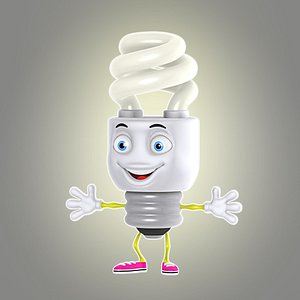 3d model cartoon energy saving